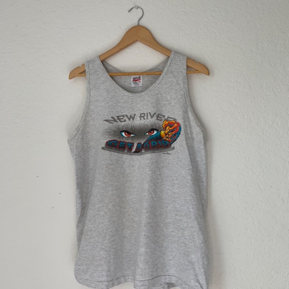 New River Gorge Grey Tank Top Shirt